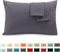 2er Set Kissenbezug 100% Baumwolle 50x70 cm 2 PCS, Superweicher Premium Jersey Kopfkissenbezug, Kissenhülle Dunkelgrau