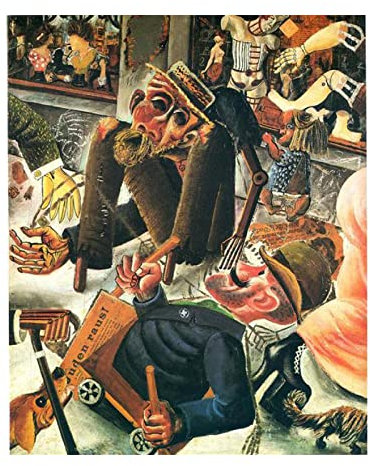 YHSGY Giclée Druck auf Leinwand - Otto Dix - Berühmte Gemälde auf Leinwand - Reproduktionen Auf druck Leinwand - Wanddeko Leinwand Gemälde - Prager Straße 50x40cm(20x16inch) Rahmenlos