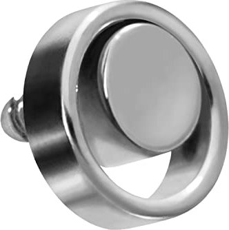 PIERCINGLINE Titan Schraubaufsatz mit Gewinde 0,9 mm RING mit DISC Piercing Aufsatz Ersatz Silberfarben