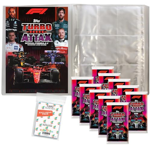 Topps - Turbo Attax Formel 1 2022-1 Leere Sammelmappe + 10 Booster