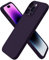 ORNARTO Compatible with iPhone 14 Pro Max Cases 6.7, Slim Liquid Silicone 3 Layers Full Covered Soft Gel Rubber Case Cover-Elderberry