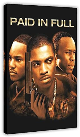 RIPEX Filmposter Paid in Full, klassisches Art-Deco-Leinwand, Poster, Wandkunst, Dekoration, Bild für Wohnzimmer, Schlafzimmer, Dekoration, Rahmen-Stil, 60 x 90 cm