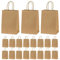 40 Stück Papiertüten mit Henkel 21 x 15 x 8 cm Papiertüten Braun Klein Braune Papiertüten Geschenktüten Papier für Partys und Geschenke Verpackungstüten