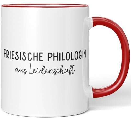 JUNIWORDS Tasse, Friesische Philologin aus Leidenschaft, Rot (6641171)