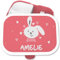 Brotdose Kinder Campus für Mepal - Hasen - Weißer Hase Langohr Bunny Rabbit - 750 ml - Rosa - brotdosen kindergarten hasenmotiv brotzeitbox personalisierte tiere fächern mädchen tier kita name