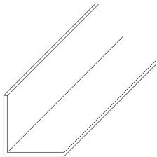 Profils L PVC blanc longueur 2.6m - Dimensions 10x10mm