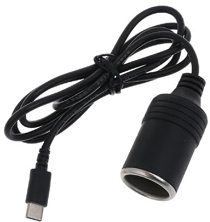 Bogjiru Adattatore USB per accendisigari da USB C maschio a 12 V presa accendisigari femmina cavo convertitore 1 m/2 m/3 m convertitore cavo
