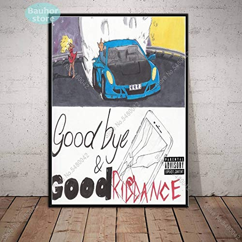 HLSHOE Juice WRLD Poster Rapper Musik-Stern-Leinwand-Malerei Poster und Drucke Wall Art Bild for Wohnzimmer Wohnkultur (Color : 07, Size : 42x60 cm Unframed)