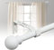 Barra de cortina de 70-120 cm, barra de cortina blanca de 16 mm, barra de cortina extensible con soportes, juego de barras de cortina estable para dormitorio, salón, cocina
