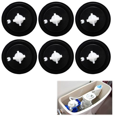 6 Stück Spülkasten Dichtungen, Ventil Membran Spülkasten, Membrane Schwimmerhahn, Hutmembran Membranscheiben 95/95L/99T/99B/99
