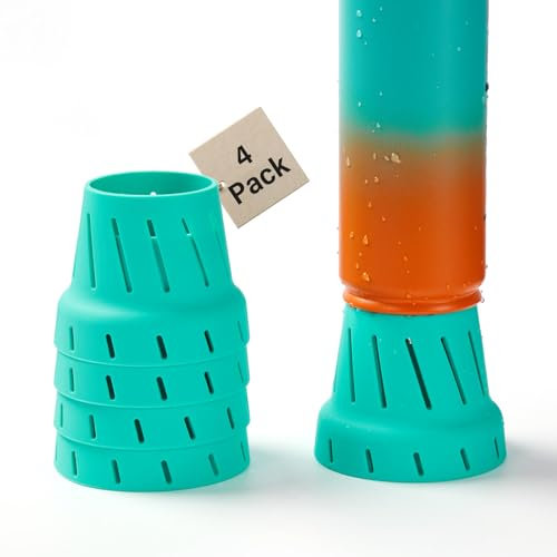 JINIHFW Abtropfgestell für Flaschen, schnelltrocknendes Gestell und Untersetzer für Stanley Tassen-Zubehör, Wasserflaschen-Trockengestell für Becher, Reisebecher (Blaugrün, 4er-Pack)