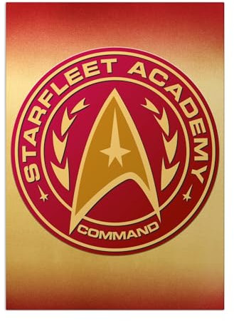 Displate Offiziell Star Trek MetallPoster Magnetische Befestigung Inklusive Lizenziert Bilder Hochwertiges Poster Star Trek Insygnia Starfleet Academy Command Poster 45 cm x 32 cm