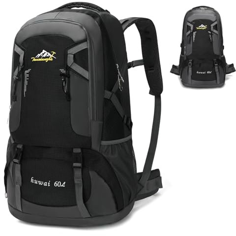 Coikes Wanderrucksack 60L Herren Damen Wasserdichter Trekkingrucksack Reiserucksack Groß Leicht Outdoorrucksack Outdoor Daypack für Klettern Wandern Radfahren Bergsteigen Reisen Camping