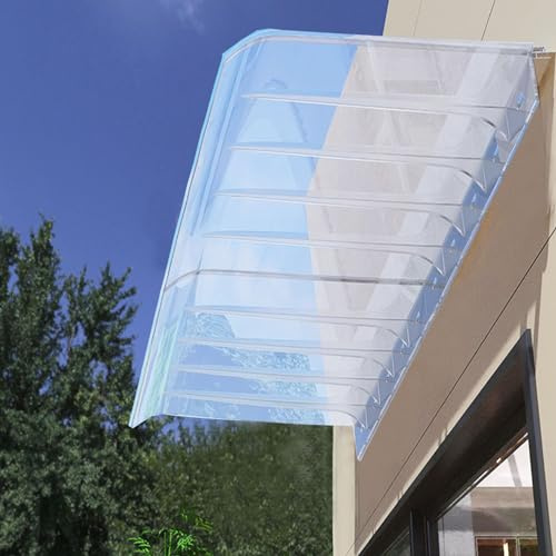 Transparent Window Canopy, Entry Door Canopy, Door Awning Window Awning Cover for UV Rain Snow Protection Outdoor, Porch Garden Awning Canopies Front (40x40cm/16inx16in,40cm)