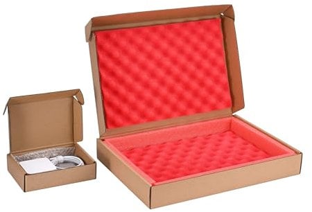 Sharmgoria Laptop Box Secure Mailer Box Laptop Shipping Box with Protection Foam for Laptop Packing Moving with Charger Box, Fits Laptop Screen Size Up to 17.6 inch