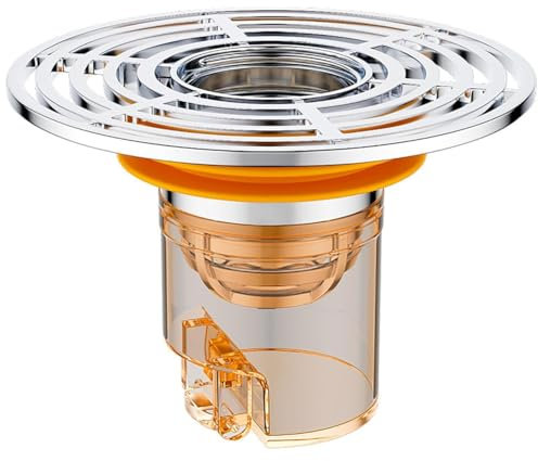 ASIEIT Siphon de Sol magnétique à Fermeture Automatique pour Douche, Siphon de Sol en ABS Anti-Odeur avec déodorant Anti-odeurs, Noyau de Siphon de Sol pour éviers, Baignoire, Filtre de drai