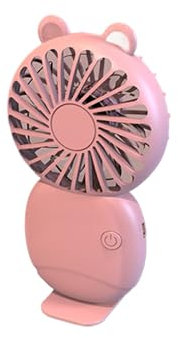 VUIUYOIES Mini ventilateur de poche pour enfants et étudiants, Base séparée créative et compacte pour ordinateur de poche/bureau/support, voyage pour adultes, Rose