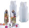 BIGEBO Stampi in resina a forma di torre di cristallo, 2 stampi grandi in silicone per resina epossidica, 2 diverse dimensioni, per fai da te, bouquet di nozze, conservazione di fiori, decorazioni per