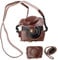 XSQD Leather Camera Bag Case, Compatible With Hard Camera Case Sony RX100 M7/M6/M5A/M5/M4/M3/M2, Equipped With Detachable Shoulder Straps, Support Tripod Detachable Base And Front Cover