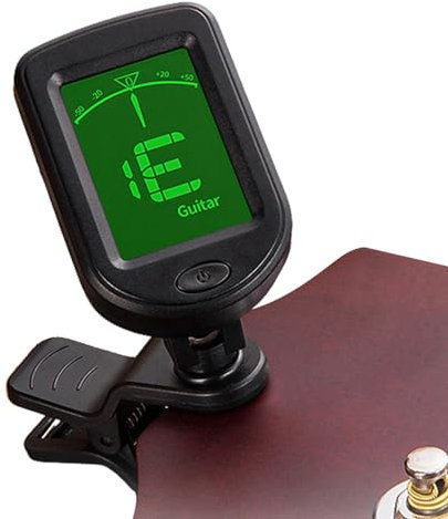 Accordeur de guitare – Accordeur à clipser pour guitare/basse/ukulélé et violon/écran LCD couleur anti-interférence/batterie incluse/mise hors tension automatique | Accordeur électronique numérique