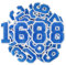 GYGYL 40 Pieces Iron on Numbers Patches, Blue Number Patches, Numbers 0-9 Applique for Clothes, Dress, Hat, Socks, Jeans, DIY Accessories (Blue)