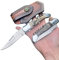 Obespina Couteau Pliant Cran Forcé Tête Corse Damas Luxe Tire Bouchon Poche Chasse Traditionnel Lame Tranchant Rasoir Manche Corne Bélier Artisanat Forgé Cadeau Homme Fête Père EDC Camping