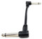 DRUT Patch Cables 6.35mm (1/4) TS Mono 90 Right Angle Jack to Jack Cable Lead, Compatible With Guitar, Bass, Acoustic, Effects Pedal, Mixer, Speaker, DJ, Music instruments (1, Black, 15cm)