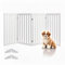 SOARS Absperrgitter Hund, faltbar & freistehend Hundegitter, Schutzgitter für Tür & Treppe, Türschutzgitter Treppengitter für kleine & mittlere Haustiere, Weiß (203 x 89cm)