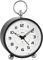 Atlanta Großer Funkwecker Retro Design Metallgehäuse Analog Licht Snooze Crescendo Zahlen - 1836/7 (Schwarz)