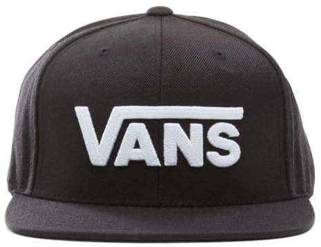Vans Kindermütze DROP V II SNAPBACK mit Baumwolldach, schwarz mit Applikation VN0A36OUBLK1