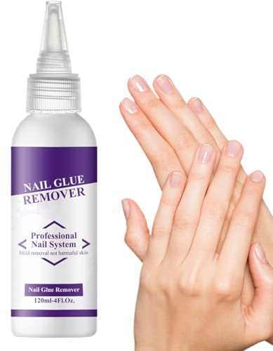 Lembeauty Nagelkleber Entferner,120ml Lösungsmittel für Künstliche Fingernägel - Sanfte Reinigung Kosmetik Maniküre Für Zuhause Büro Reise Frauen Profis