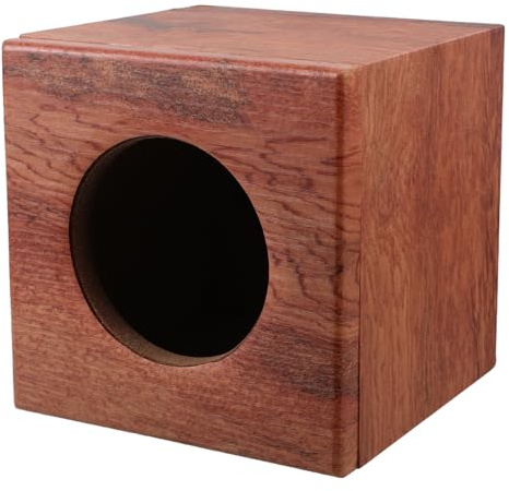 FUNOMOCYA Wooden Car Speaker Box 4-inch Subwoofer Enclosure Audio Cabinet Automotive Sound Speaker Case for Vehicle and Home Music Systems