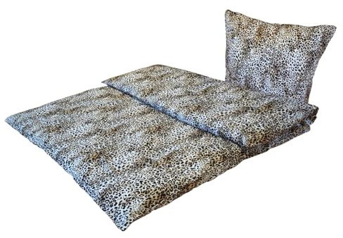 PremiumShop321 Leo-Nardo 1er Baumwoll-Satin Bettwäsche mit YKK-RV ca. 135x200 / 80x80 schwarz-Gold (564533)