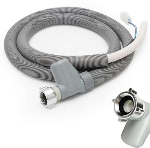 Aquastop Tuyau d'alimentation universel 1,8 m pour lave-vaisselle et machine à laver - Compatible avec Miele, Bosch, Siemens, AEG, Electrolux, Zanussi, Beko, LG, Samsung 10499862 7638500 7638501