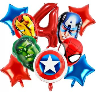Avengs Geburtstagsdeko – Luftballons Deko Geburtstag Kinder, Komplettset für Kindergeburtstag und Mottoparty (4)