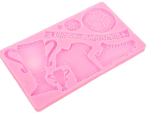 KAJNBN Stampo in Silicone 8 Forme a Maglia da Calcio per Cioccolato Antiscivolo e Facile da Usare Forma Adorabile e Unica per Pasticceria e Feste