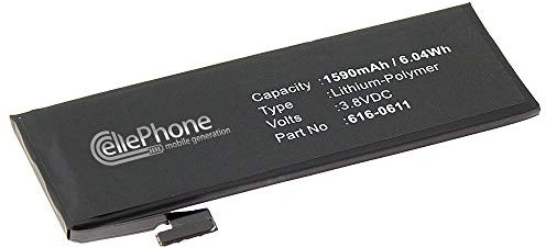 cellePhone Batteria Li-Ion Compatibile con Apple iPhone 5 (sostituita 616-0611)