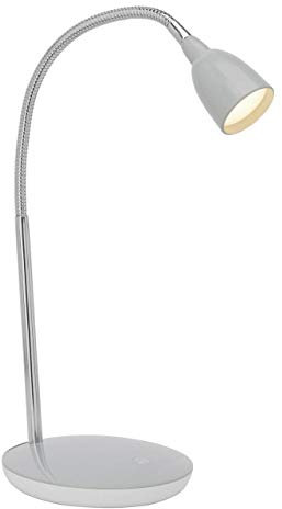 BRILLIANT Lampe Anthony LED Tischleuchte titan | 1x 2.4W LED integriert, (200lm, 3000K) | Mit Druckschalter an der Basis