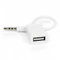 OcioDual Cavo Spina Audio da USB Femmina a Connettore AUX Maschio Jack 3,5mm Adattatore Convertitore Bianco per Auto Radio MP3