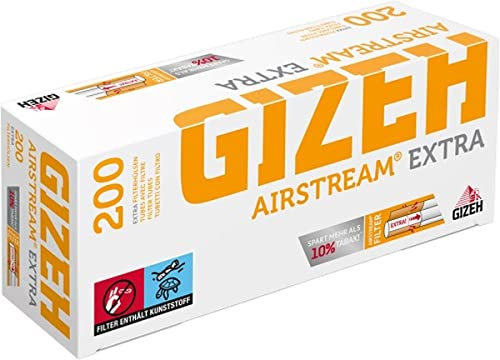 10.000 (50x200) GIZEH Airstream® EXTRA (Hülsen, Filterhülsen, Zigarettenhülsen)