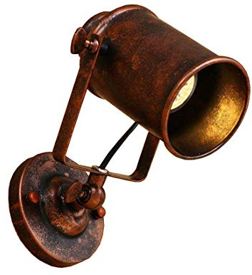 Vintage E27 Wandleuchte Industrie Innen Verstellbar Rost Metall Wohnzimmer Wandlampe Küche Bar Café Modern Retro Edison Wandlampen