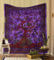 THE ART BOX Grande arazzo da Parete Albero della Vita - Telo Mare Indiano, Etnico - 100% Cotone - copridivano/copriletto, Pareo, Multiuso, 135x210 Cm, Viola