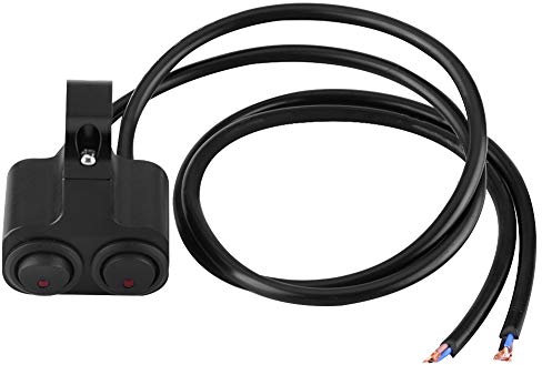 Interruttore di Comando Manubrio, Doppio Interruttore 1 Pollice 25 mm in Lega di Alluminio CNC per Moto Manubrio