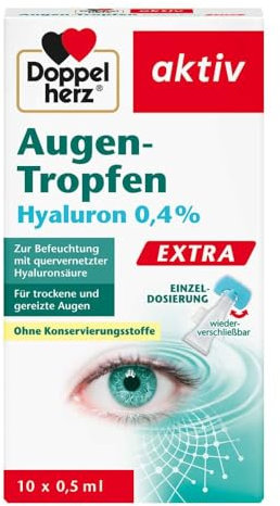 DOPPELHERZ Augen-Tropfen Hyaluron 0,4% Extra 10X0.5 ml