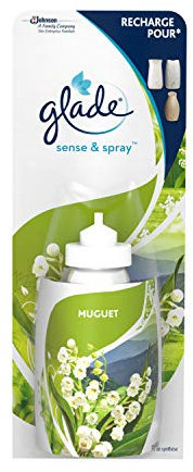 Glade Sense & Spray Nachfüllpack für automatischen Diffusor Sense & Spray – Maiglöckchenduft – 1 Nachfüllpack