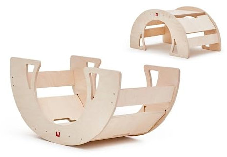 Bianconiglio Kids DONDO handgefertigtes multifunktionales psychomotorisches Fitnessstudio mit hochwertigen Materialien, umwandelbar in einen Tisch, eine Kletterplattform und einen Schreibtisch
