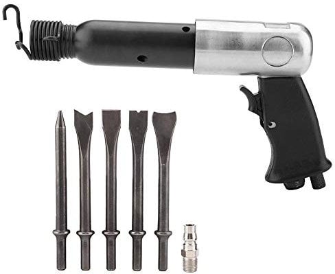 Kit de martillo de aire, compresor de aire de 250 mm Martillo 3000 rpm 114L/min 6-8kg Martillo neumático de compresor de aire de servicio pesado con kit de herramientas de