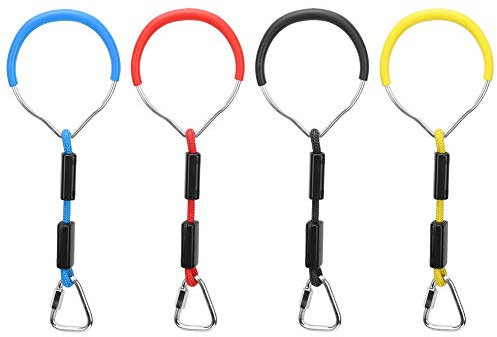 Swing Gymnastic Ring, 4Pcs/Set Ourdoor Children Colorful Swing Gymnastic Ring Kid Climbing Sports Rope Combination Accessory Children's sports equipment Children's Sports Equipment