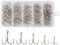 Drillingshaken Set Drillinge Angelhaken 140 STK Kohlenstoffstahl Haken Angeln Treble Angelhaken für Salzwasserfischen