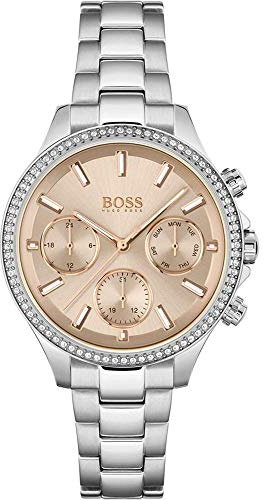 BOSS Multi Zifferblatt Quarz Uhr für Damen mit Silbernes Edelstahlarmband - 1502565